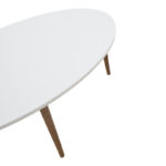 Τραπέζι σαλονιού Barton pakoworld λευκό-καφέ 90x45x40εκ-120-000136