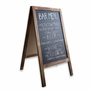 Stand μενού Felex pakoworld καρυδί-μαύρο 50x25x100εκ-120-000162