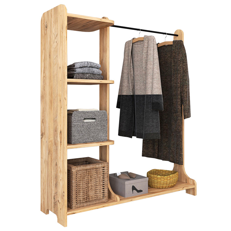 Έπιπλο εισόδου Renesme pakoworld ανοιχτό καρυδί 106x35x128εκ-120-000202