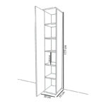 Στήλη Juan pakoworld λευκό 30x35x177εκ-120-000238