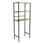 Έπιπλο πλυντηρίου Zermin pakoworld μελαμίνης-μεταλλικό φυσικό-μαύρο 70x25x150εκ-120-000382