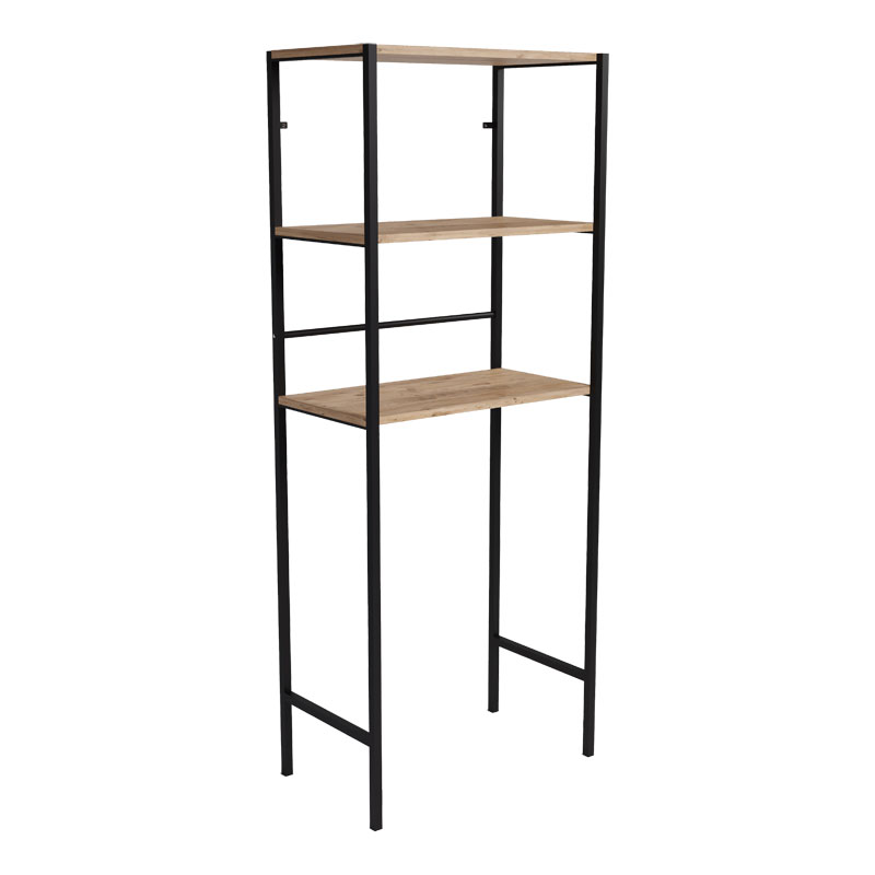 Έπιπλο πλυντηρίου Zermin pakoworld μελαμίνης-μεταλλικό φυσικό-μαύρο 70x25x150εκ-120-000382 Έπιπλο πλυντηρίου Zermin pakoworld μελαμίνης-μεταλλικό φυσικό-μαύρο 70x25x150εκ-120-000382