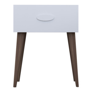 Κομοδίνο Laber pakoworld με ένα συρτάρι λευκό μελαμίνης 45x30x57.5εκ-120-000398