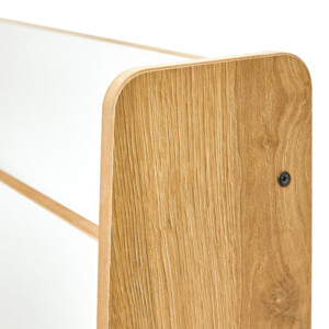 Ραφιέρα Crane pakoworld φυσικό-λευκό mdf 57x34x55εκ-120-000421