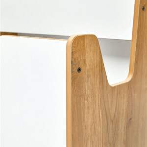 Ραφιέρα Crane pakoworld φυσικό-λευκό mdf 57x34x55εκ-120-000421