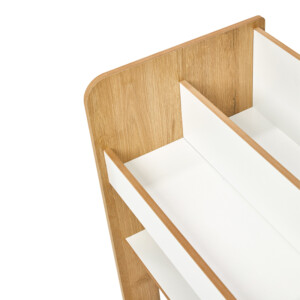 Ραφιέρα Seagull pakoworld φυσικό-λευκό mdf 57x34x70εκ-120-000423