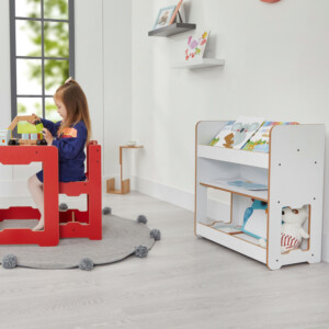 Ραφιέρα Seagull pakoworld λευκό mdf 57x34x70εκ-120-000424