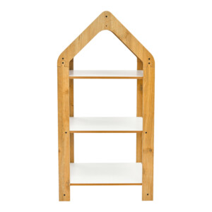 Ραφιέρα Montessori Zoilen I pakoworld λευκό-φυσικό-ροζ mdf 50x30x100εκ-120-000429