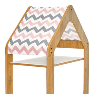 Ραφιέρα Montessori Zoilen I pakoworld λευκό-φυσικό-ροζ mdf 50x30x100εκ-120-000429