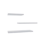 Ραφιέρα τοίχου Leila pakoworld σετ 3τεμ μελαμίνη σε λευκή απόχρωση 40x14x2εκ-120-000466