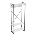 Έπιπλο εισόδου με κρεμάστρα Baker pakoworld μαύρο μέταλλο και μελαμίνη σε λευκή απόχρωση 90x34x180εκ-120-000469