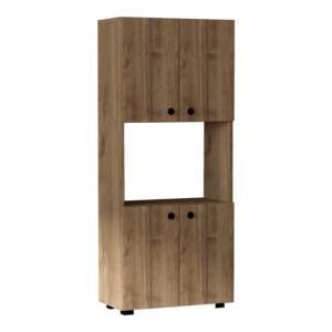 Ντουλάπα κουζίνας Guzel pakoworld σε καρυδί απόχρωση 60x31.4x140εκ-120-000478