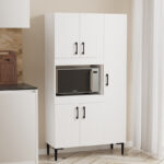 Ντουλάπια κουζίνας Defne pakoworld σε λευκή απόχρωση 89x37.5x160εκ-120-000480