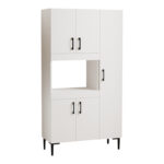 Ντουλάπια κουζίνας Defne pakoworld σε λευκή απόχρωση 89x37.5x160εκ-120-000480