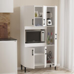 Ντουλάπια κουζίνας Defne pakoworld σε λευκή απόχρωση 89x37.5x160εκ-120-000480