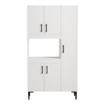 Ντουλάπια κουζίνας Defne pakoworld σε λευκή απόχρωση 89x37.5x160εκ-120-000480