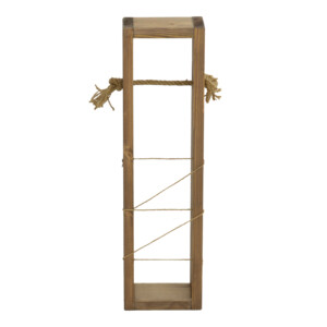 Επιδαπέδια χαρτοθήκη μπάνιου Culo pakoworld σε καρυδί απόχρωση 10x10x60εκ-120-000497