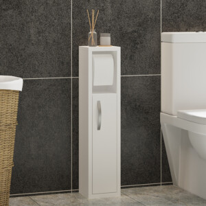 Ντουλάπι-στήλη Μaretto pakoworld σε λευκή απόχρωση 16x14x70εκ-120-000500