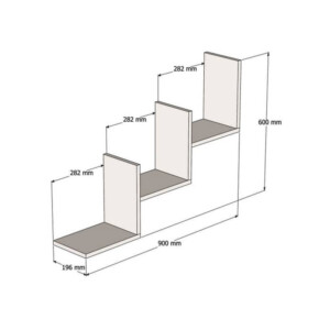 Ραφιέρα τοίχου Mauer pakoworld σε ανθρακί απόχρωση 90x19