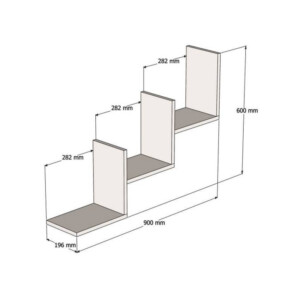 Ραφιέρα τοίχου Mauer pakoworld σε καρυδι απόχρωση 90x19