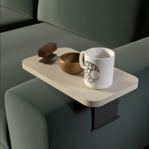 Βοηθητικό τραπεζάκι Linea I pakoworld σε απόχρωση κρέμα με μαύρα μεταλλικά πόδια 20x35x10εκ-120-000586