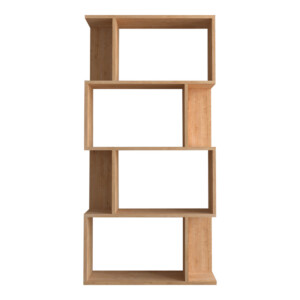 Βιβλιοθήκη Kadu pakoworld σε oak απόχρωση  72x22x147εκ-120-000610