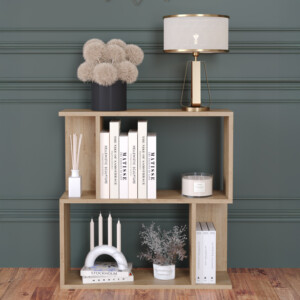 Βιβλιοθήκη-Ραφιέρα δαπέδου Kadu pakoworld σε oak απόχρωση  72x22x71εκ-120-000617