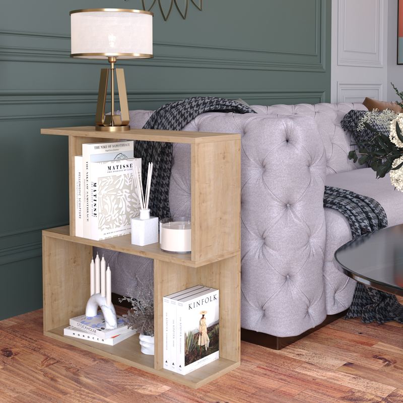 Βιβλιοθήκη-Ραφιέρα δαπέδου Kadu pakoworld σε oak απόχρωση 72x22x71εκ-120-000617 Βιβλιοθήκη-Ραφιέρα δαπέδου Kadu pakoworld σε oak απόχρωση 72x22x71εκ-120-000617