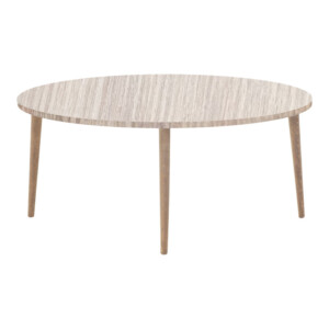 Τραπέζι σαλονιού Barton pakoworld επιφάνεια σε φυσική απόχρωση με καρυδί πόδι 90x45x40εκ-120-000622