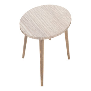 Τραπέζι σαλονιού Barton pakoworld επιφάνεια σε φυσική απόχρωση με καρυδί πόδι 90x45x40εκ-120-000622