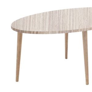 Τραπέζι σαλονιού Barton pakoworld επιφάνεια σε φυσική απόχρωση με καρυδί πόδι 90x45x40εκ-120-000622