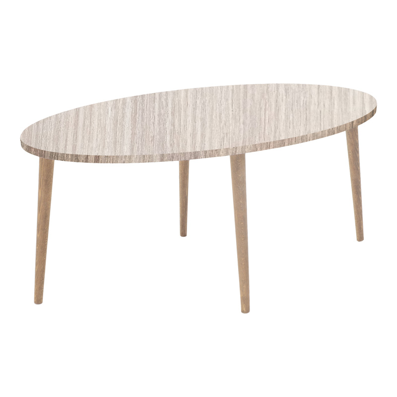 Τραπέζι σαλονιού Barton pakoworld επιφάνεια σε φυσική απόχρωση με καρυδί πόδι 90x45x40εκ-120-000622