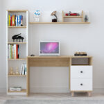 Σύνθεση γραφείου Kontor pakoworld sonoma-λευκό 160x50x162εκ-120-000627