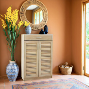 Παπουτσοθήκη-ντουλάπι SANTE pakoworld 20 ζεύγων χρώμα sonoma 80x37x123εκ-123-000001