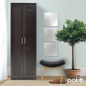 Παπουτσοθήκη-ντουλάπα SANTE pakoworld 21 ζεύγων χρώμα wenge 60x37x183εκ-123-000006