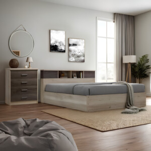 Συρταριέρα OLYMPUS pakoworld με 4 συρτάρια χρώμα castillo-toro 80x40x95εκ-123-000010