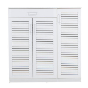 Παπουτσοθήκη-ντουλάπι SANTE pakoworld 30 ζεύγων σε λευκή απόχρωση 120x37x123εκ-123-000027