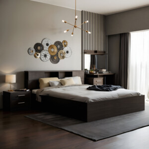 Κρεβάτι OLYMPUS pakoworld χρώμα wenge 160x200εκ-123-000036