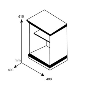 Κομοδίνο Mozart pakoworld χρώμα καρυδί 40x40x61εκ-123-000123