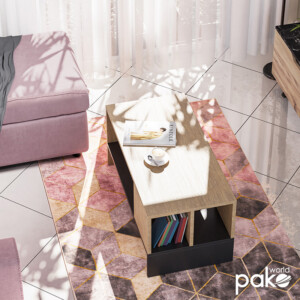 Τραπέζι σαλονιού Naya pakoworld sonoma-ανθρακί 93x46x43εκ-123-000159