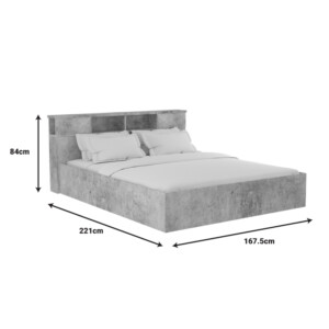 Φοιτητικό πακέτο επίπλων υπνοδωματίου OLYMPUS B pakoworld σετ 4τεμ σε antique ανθρακί απόχρωση-123-000223