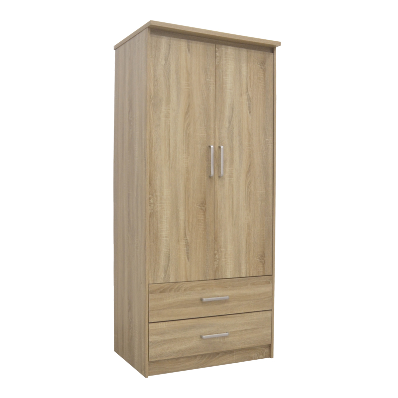 Ντουλάπα ρούχων δίφυλλη OLYMPUS pakoworld σε sonoma απόχρωση 81x57x183εκ-123-000226 Ντουλάπα ρούχων δίφυλλη OLYMPUS pakoworld σε sonoma απόχρωση 81x57x183εκ-123-000226