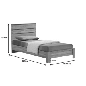 Κρεβάτι OLYMPUS pakoworld σε sonoma απόχρωση 100x200εκ-123-000239