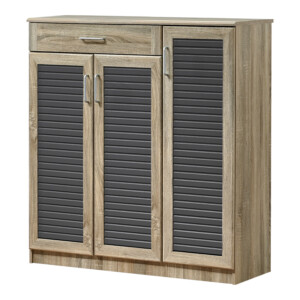 Παπουτσοθήκη-ντουλάπι Sante pakoworld 30 ζεύγων σε sonoma-ανθρακί απόχρωση 120x37x123εκ-123-000253