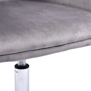 Καρέκλα γραφείου εργασίας Xever pakoworld βελούδο γκρι-127-000033