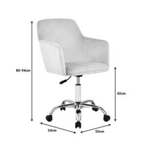 Καρέκλα γραφείου εργασίας Xever pakoworld βελούδο ροζ-127-000034