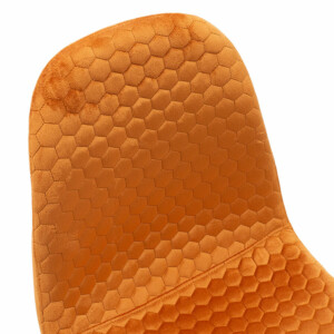 Καρέκλα Sila pakoworld βελούδο κεραμιδί-μαύρο χρυσό πόδι-127-000063