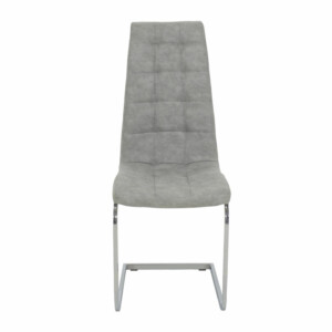 Καρέκλα Darrell pakoworld pu αντικέ γκρι-βάση χρωμίου 42x49x106εκ-127-000108