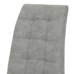 Καρέκλα Darrell pakoworld pu αντικέ γκρι-βάση χρωμίου 42x49x106εκ-127-000108