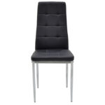 Καρέκλα Cube pakoworld PU μαύρο-πόδι χρωμίου-127-000109
